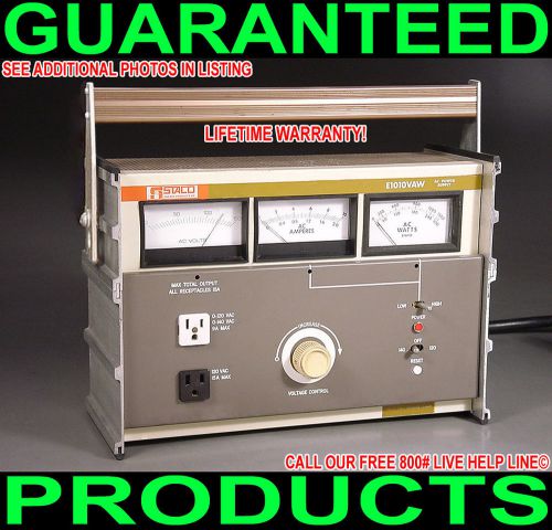 STACO E1010VAW VOLTS AMPS WATTS TRIPLE ANALOG METER 1400W LAB VARIAC VARIABLE AC