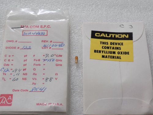 1x ma44030 diode #122 measured hf gold-pl microwave associates m/a com diode new for sale