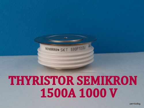 Fast thyristor skt590f10du semikron 1500a 1000v with amplifying gate gold rare for sale