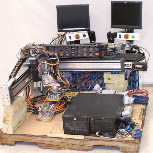 Bosch Rexroth 4-Axis Cartesian Robot Module w/ Computer &amp; Motor Drives XYZ Theta