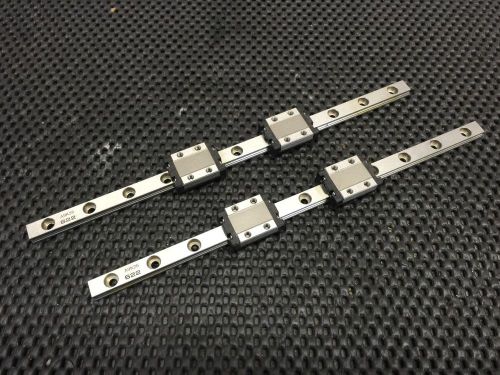 1 Pair THK SRS9M Precision Ground Linear Rails 220 mm long with 4 bearing blocks