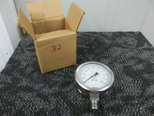 Wika glycerin filled meter gage gauge dial pressure indicator 0-5000 psi new for sale