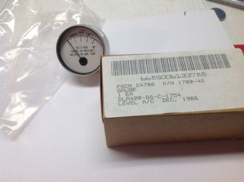 QED Inc 1700-42 Series Miniature Pressure Gauge, 0-4000 PSI,  NEW pn 9018441
