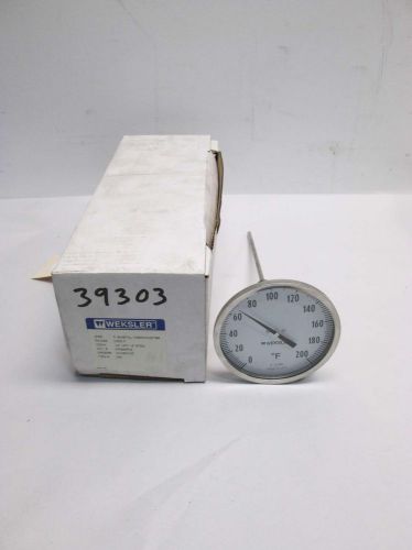 New weksler af0944fjx temperature gauge 1/2in npt 0-200f 5in face d403999 for sale