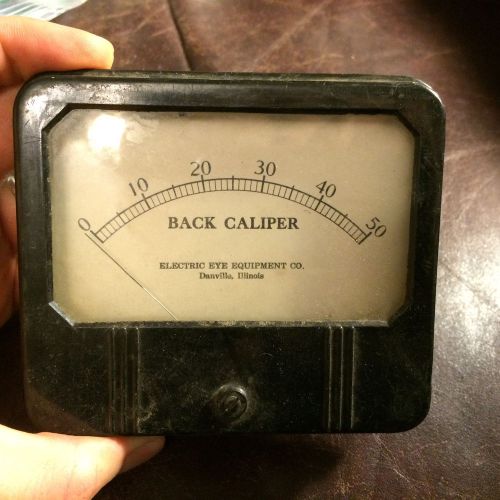 Vintage Electronic Eye Equipment Back Caliper Meter Panel Gauge Measures 0-50