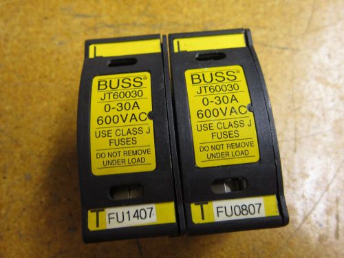 Buss jt60030 fuse holder 30a 600vac (lot of 2) for sale