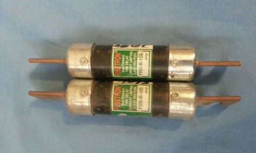 Set of 2 fusetron frn-r-100 dual element time delay fuse 100a 250v for sale