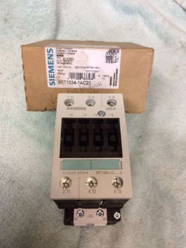 Siemens contactor   3-pole 3rt1034-1ac20  24vac coil for sale