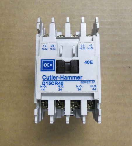 New cutler hammer d15cr40ab freedom series multipole relay 600v 4 pole 277v coil for sale