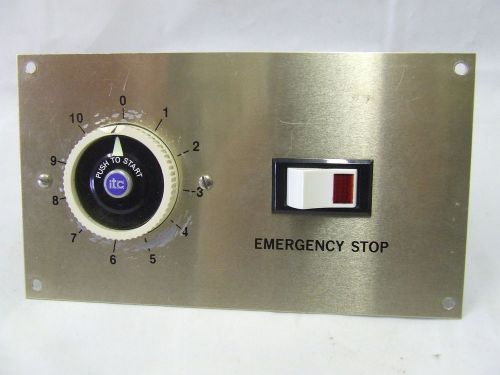 itc LPB 10M PANEL MOUNTED INTERVAL TIMER MASSAGE THERAPY EMERGENCY STOP SWITCH d