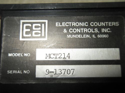 (L10) 1 USED ELECTRONIC COUNTERS &amp; CONTROLS MCT214 DIGITAL TIMER