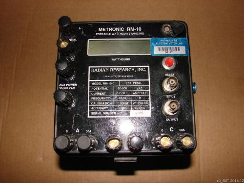 RADIAN METRONIC RM-10-01 PORTABLE WATTHOUR STANDARD Calibrator