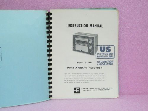 Esterline - Angus Manual T171B Port-A-Graph Recorder Instruction Manual w/Schem.