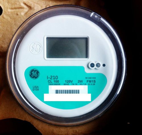 GENERAL ELECTRIC (GE) WATTHOUR METER (KWH), MODEL I-210, VOLTS 120, 100A, FM1S