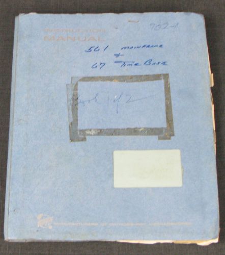 Tektronix type 561 oscilloscope instruction manual 1961 for sale