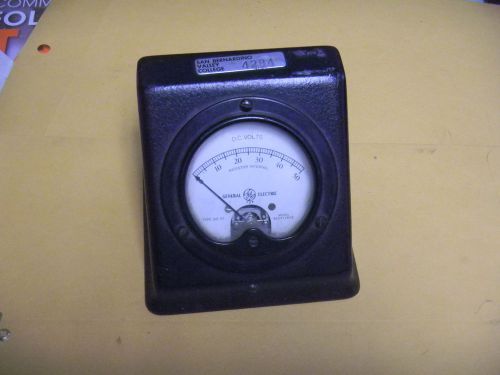 GENERAL ELECTRIC DC VOLTS 80041VBA3  METER  in HEAVY METAL CASE Steampunk S320-6