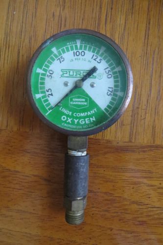 Vintage Linde Company Oxygen Valve Meter