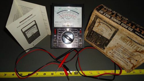 Vintage micronta multimeter tester electric 30000 volt ohm box attachment manual for sale