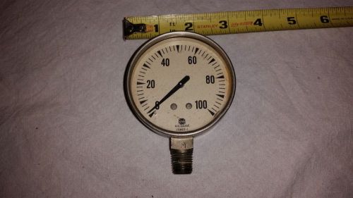 Vintage USG Pressure Gauge 100 PSIG Dial Indicator Meter PSI Antique US Gauge