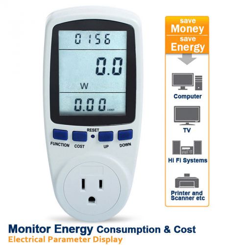Lcd digital energy power meter watt voltage calculator monitor analyzer us plug for sale