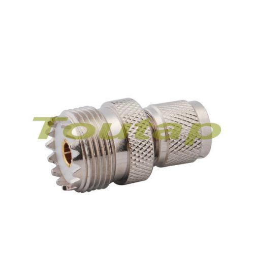 Mini-uhf plug male to uhf so23 so-239 female jack straight rf coaxial adapter for sale
