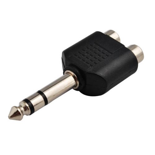 6.5mm-RCA Adapter 6.5mm Plug male to 2x RCA Jack female Audio adapter Connector