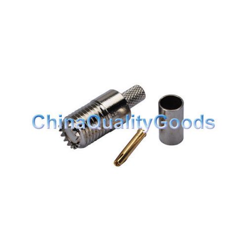 Mini uhf jack female st rf coaxial connector crimp lmr195 rg58 rg400 rg142 cable for sale