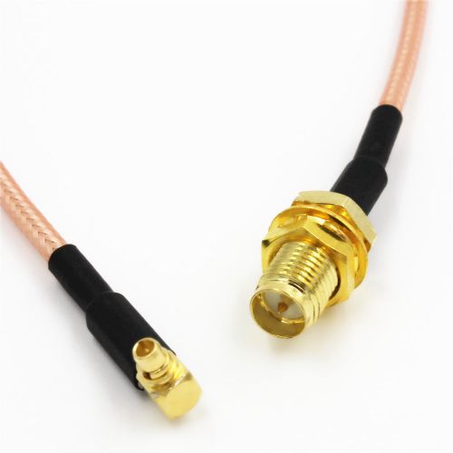 1 x RP-SMA female plug to MMCX male right angle RG316 pigtail RF cable 15cm