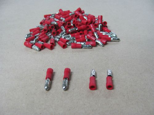 RED ELECTRICAL CRIMP TERMINALS MALE BULLET PACKET OF 100