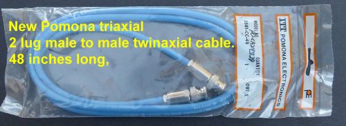 Pomona Triaxial 2 lug male to male Twinaxial cable. 48 inches long, new.