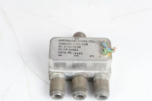 Automatic Conn. Inc. 20CSA 2/2-209 RF Splitter ITT P/N: 512983-1