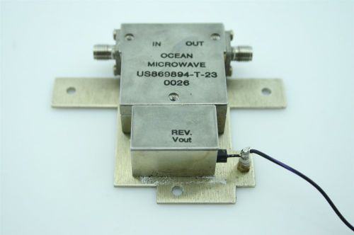 Ocean Microwave RF Isolator 800-970MHz  20dB + Reverse Power Detector  TESTED