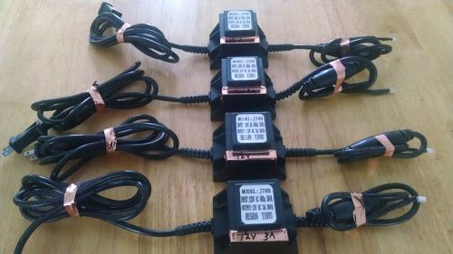 LOT OF 4--- 12V 3A Power Supply-Heavy Duty-GREAT FOR L.E.D. projects...FREE SHIP