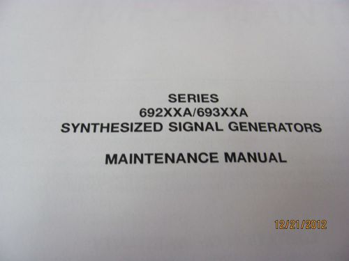 ANRITSU 692XXA/693XXA Synthesized Signal Generators - Maintenance Manual - Rev B