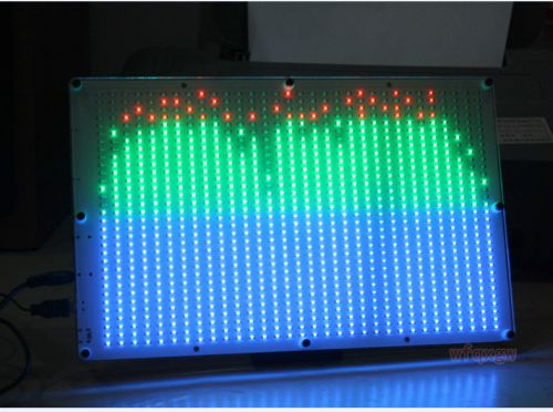 32-32 large screen rgb audio led level meter display spectrum analyzer for amp for sale