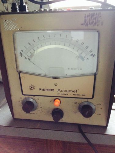 Fisher accumet analog ph meter model 210 powers up, no probe sold as is for sale