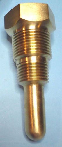 2&#034; phosphorus bronze thermowell thermometer socket 1/2 &amp; 3/4 npt industrial new for sale