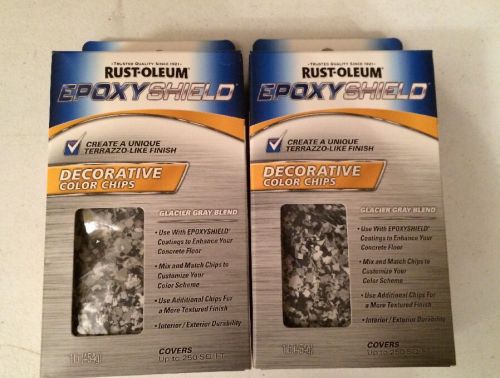 2- Boxes Of Rustoleum Gray Epoxy Shield Decorative Color Chips 6 Count