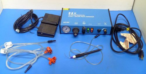 Nu-concept systems inc ncs500 expoxy/solder paste dispenser w/ pedal &amp; tubing for sale