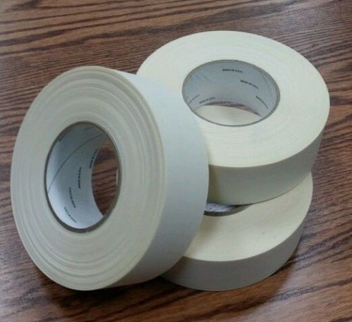 One case 24 rolls of vinyl coated cloth tape gaffer 2&#034; x 180&#039; - 48mm x 55m white for sale