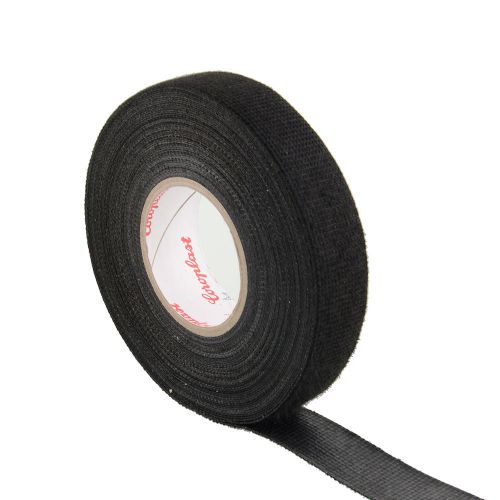 Hot 2x Adhesive 19mmx15M Fabric Tape Harness For Car Auto Trucks Black