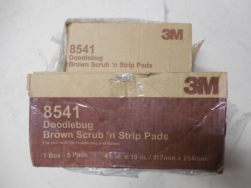Stripping Scrubbing Pads Large Doodlebug 3M  8541 Brown  4 5/8 x 10&#034;  14 pcs