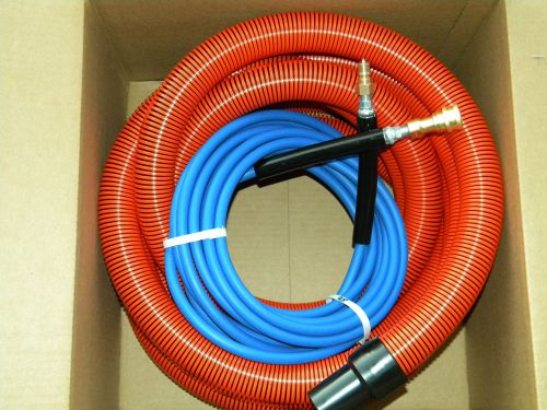 Carpet cleaning 25ft vacuum &amp; solution hoses w/qd for wands orange for sale