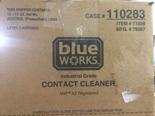 blue WORKS 110286 Industrial Grade Contact Cleaner Spray, 11 oz. (Pack of 12)