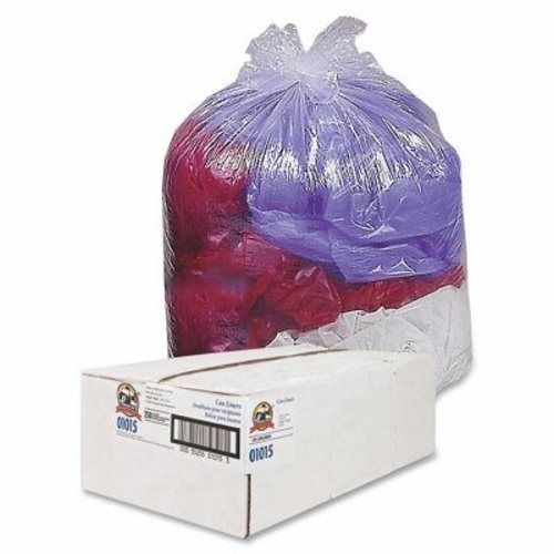Genuine joe trash can liner, 40-45 gal, .6mil, 40&#034;x46&#034;, 250/bx, clear (gjo01015) for sale