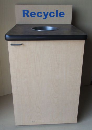 RECYCLE RESTAURANT STORE GARBAGE TRASH RECEPTACLE CAN FAST FOOD CAFETERIA
