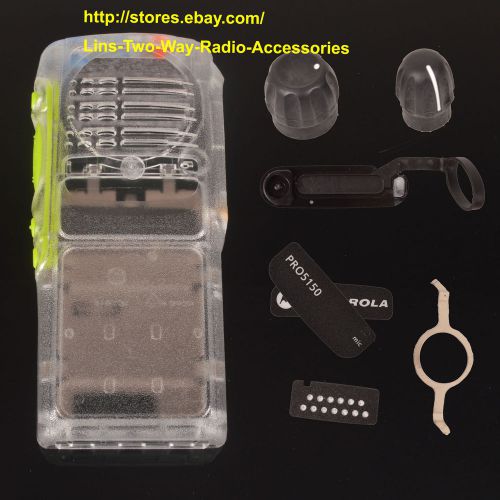 Clear Transparent replacement Case Housing For Motorola PRO5150 radio