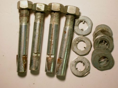 1/2&#034; X3-1/2&#034; EXPANSION BOLTS CONCRET ANCHOR BOLTS 4 each WITH WASHERS