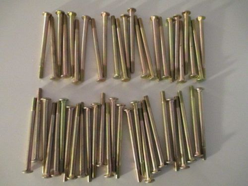 3/8-16x5 1/2&#034;  Carriage Bolt  Yellow Zinc Plated, Lot of 50 ( bolts only )