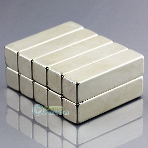 10pcs 40mm x 10mm x 10mm Strong Block Cuboid Rare Earth Neodymium Magnets N50